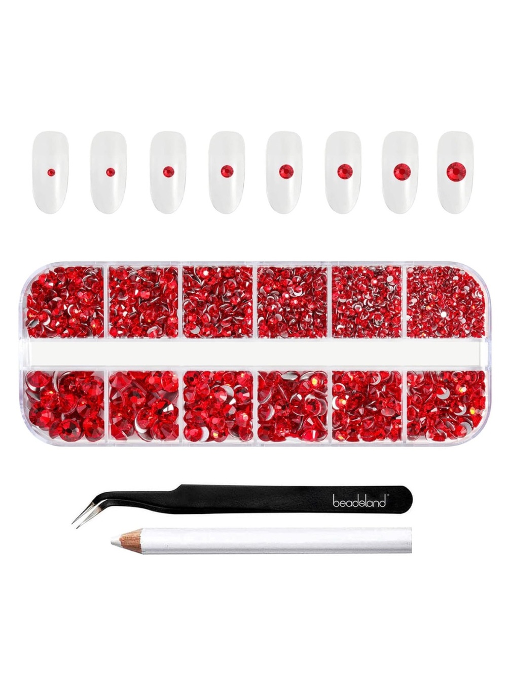 Red Rhinestones Flatback Light Siam 2500pc Set